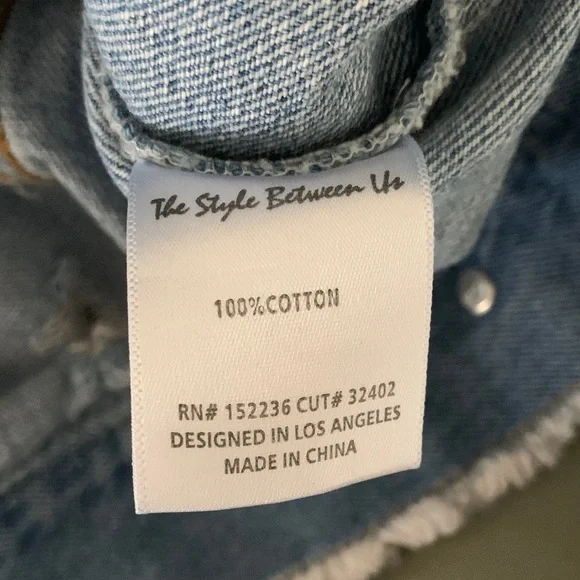 The Top Romance Blue Distressed Jean Jacket​​ - Picture 12 of 14